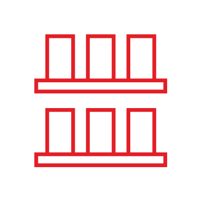 Shelves icon red