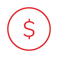 Inventory visibility icon of a magnifying glass